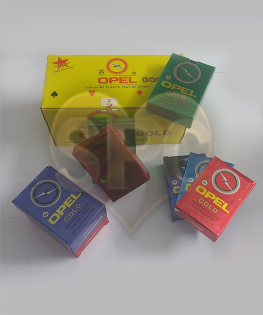 Opel marked playing cards